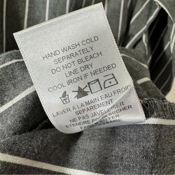 Pleione Anthropologie Mixed Media Tie-Front Striped Dress - Picture 10 of 10